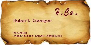 Hubert Csongor névjegykártya